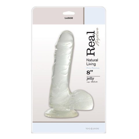 Dildo żelowy Real Rapture przezroczysty 8 cali