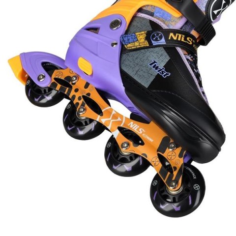 NA13810 ŁYŻWOROLKI TWIST ŻÓŁTE ROZM. S(31-34) NILS EXTREME