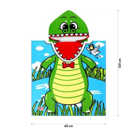 NAR20 RĘCZNIK PONCZO CROCODILE NILS AQUA