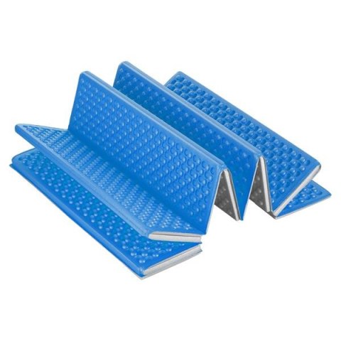NC17103 KARIMATA SKŁADANA TURYSTYCZNA Z PODBICIEM ALUMINIOWYM + XPE 195 CM NIEBIESKA NILS CAMP
