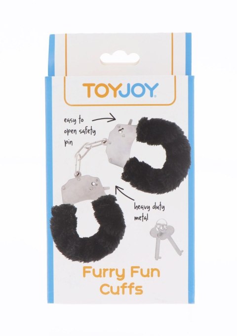 Kajdanki z futerkiem ToyJoy czarne