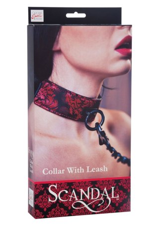 Obroża ze smyczą Scandal Calexotics czarna 81 cm