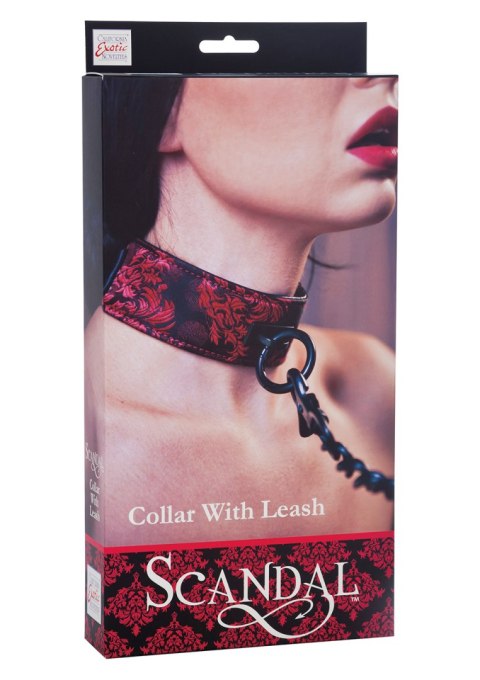 Obroża ze smyczą Scandal Calexotics czarna 81 cm