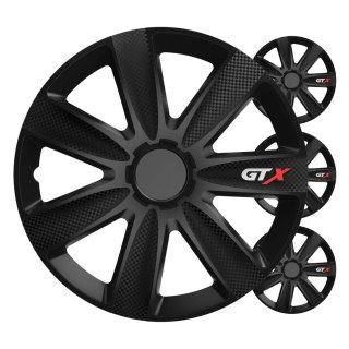 Kołpaki samochodowe 4szt. komplet gtx czarny carbon 15" cali color box VERSACO