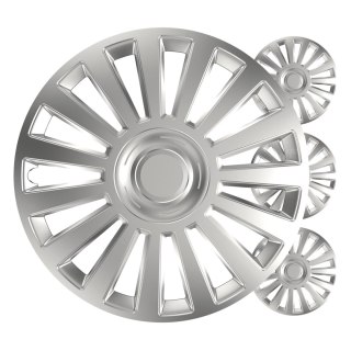 Kołpaki samochodowe 4szt. komplet luxury srebrne 13" cali color box VERSACO