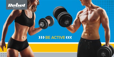 Obciążenie bitumiczne zestaw 4x2.5kg, otwór 31mm, talerz z uchwytami, REBEL ACTIVE Rebel