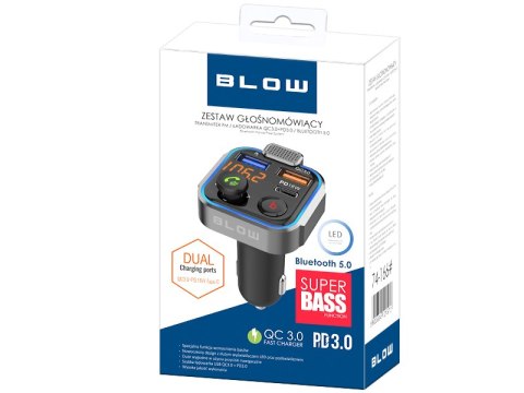 74-166# Transmiter fm blow bluetooth5.1+qc3.0 +pd 20w Blow