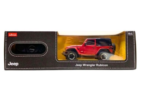 Auto JEEP Wrangler JL Rubicon Zdalnie Sterowany RC Rastar Czerwony 1:24 RASTAR