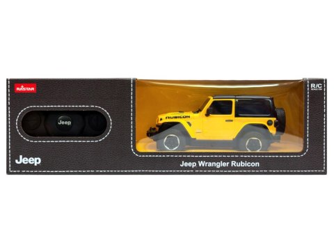 Auto JEEP Wrangler JL Rubicon Zdalnie Sterowany RC Rastar Żółty 1:24 RASTAR