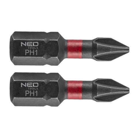 Bity udarowe PH1 x 25 mm, 2 szt. NEO TOOLS