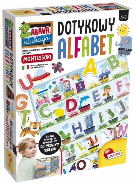 Gra montessori dotykowy alfabet LISCIANI