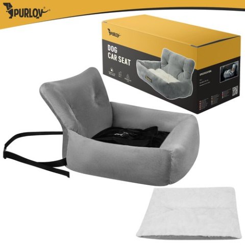 Fotelik samochodowy dla psa L 53x42x30cm Purlov PURLOV