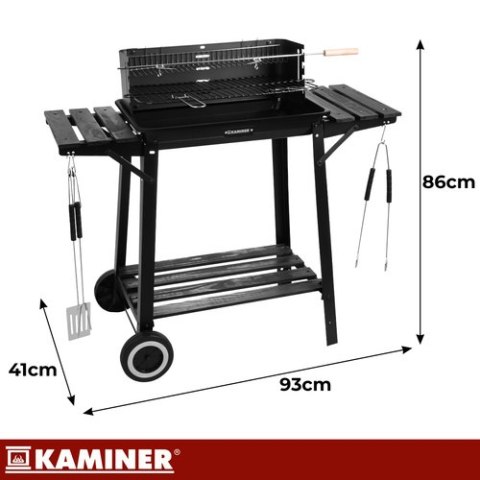 Grill ogrodowy z rożnem 93x41x86cm Kaminer KAMINER