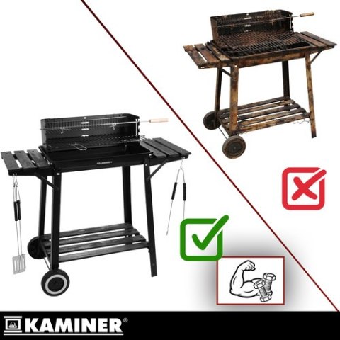 Grill ogrodowy z rożnem 93x41x86cm Kaminer KAMINER
