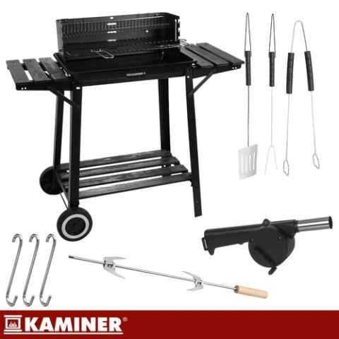 Grill ogrodowy z rożnem 93x41x86cm Kaminer KAMINER