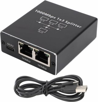 HD43A Rozdzielacz sieciowy 1x3 rj45 ATL