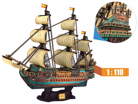 Puzzle 3d Żaglowiec the spanish armadasan felipe CUBIC FUN
