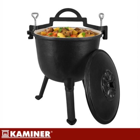 Kociołek żeliwny emaliowany 8l Kaminer KAMINER
