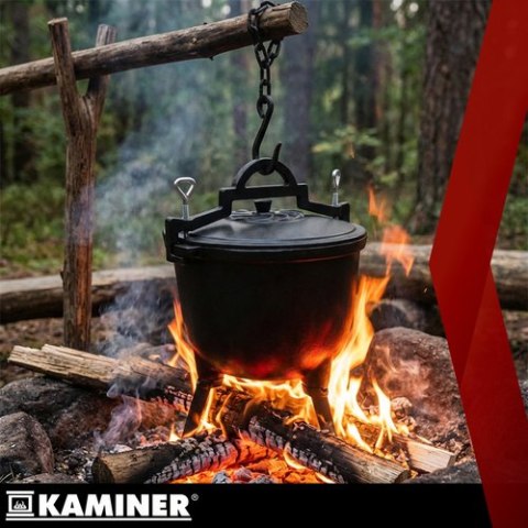 Kociołek żeliwny emaliowany 8l Kaminer KAMINER
