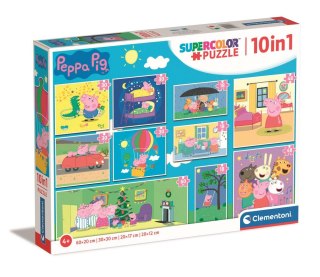 Puzzle 10w1 Super Color ŚWINKA PEPPA Clementoni 20271 CLEMENTONI
