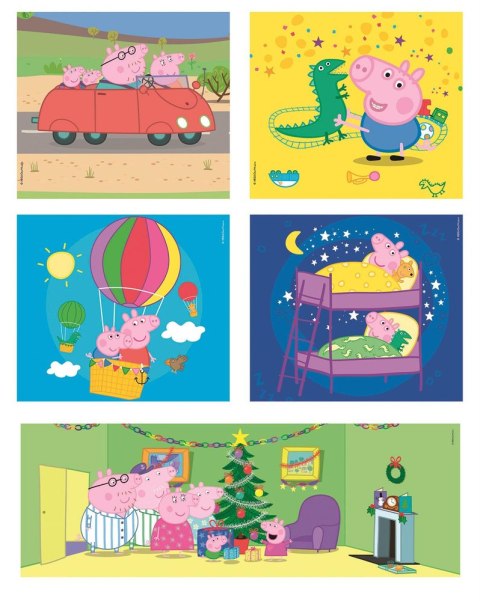 Puzzle 10w1 Super Color ŚWINKA PEPPA Clementoni 20271 CLEMENTONI