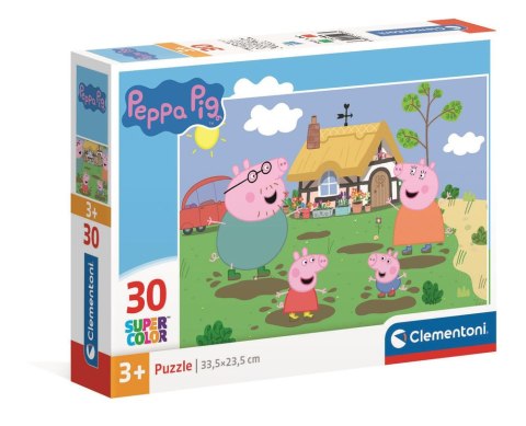 Puzzle 30 Super Color ŚWINKA PEPPA Clementoni 20838 CLEMENTONI