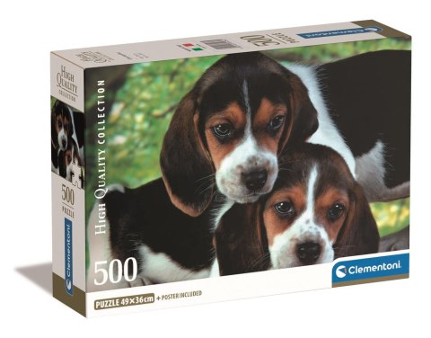 Puzzle 500 HQC SZCZENIACZKI BEAGLE PIESKI Plakat Clementoni 35536 CLEMENTONI