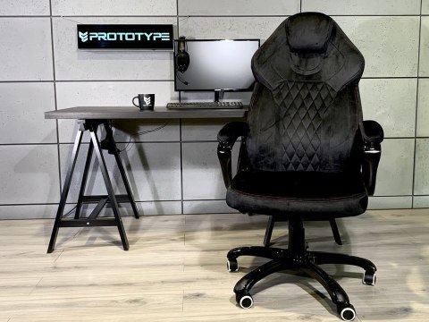 Prototype Fotel obrotowy do biurka SPIDER BLACK ALCANTARA
