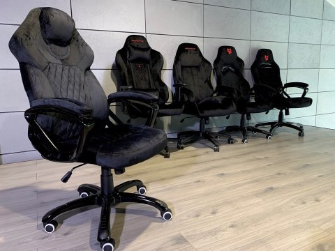 Prototype Fotel obrotowy do biurka SPIDER BLACK ALCANTARA