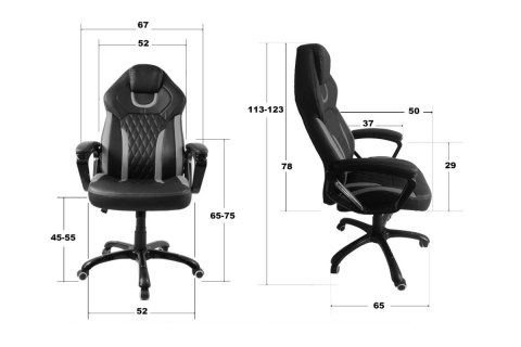 Prototype Fotel obrotowy do biurka SPIDER BLACK ALCANTARA