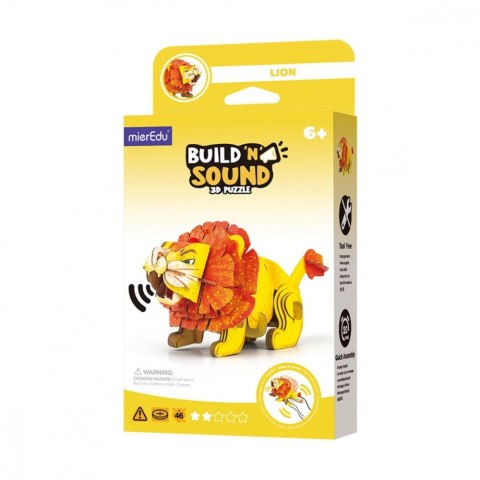Puzzle 3d mieredu buduj i słuchaj - lew MG DYSTRYBUCJA