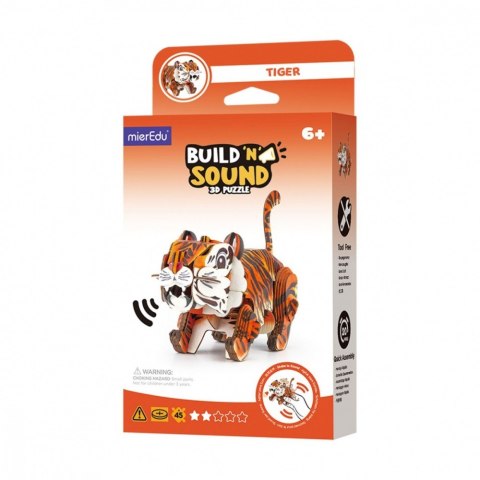 Puzzle 3d mieredu buduj i słuchaj - tygrys MG DYSTRYBUCJA