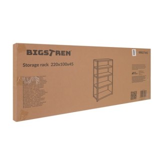 Regał magazynowy - czarny 220x100x45 Bigstren ISO TRADE