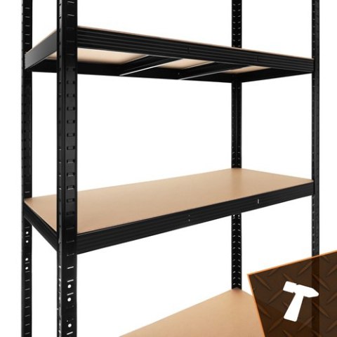 Regał magazynowy - czarny 220x100x45 Bigstren ISO TRADE