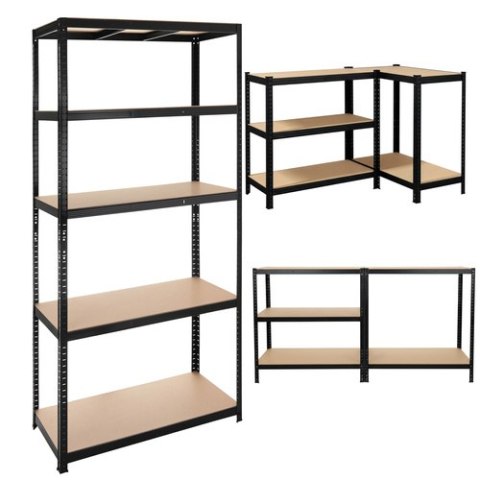 Regał magazynowy - czarny 220x100x45 Bigstren ISO TRADE