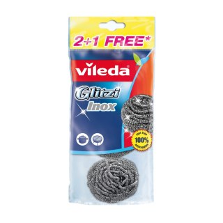 Zmywaki stalowe Vileda Glitzi Spiral 2+1 (3szt) Vileda