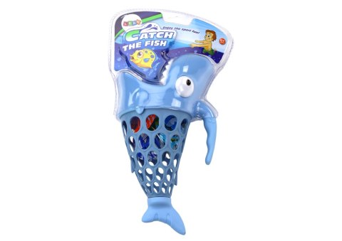 Koszyczek Do Łowienia Rybek Rekin Uchwyt Rybki Niebieski LEAN TOYS