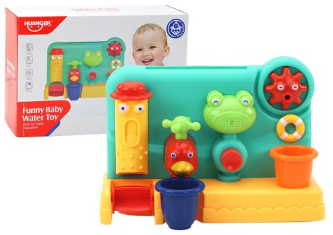 Zabawka Do Kąpieli Dla Dzieci Fontanna Młynek Żabka Kran LEAN TOYS