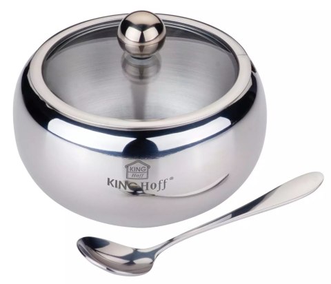 Cukiernica z łyżeczką, stal, 460ml kinghoff KINGHoff