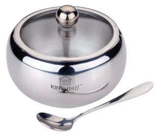 Cukiernica z łyżeczką, stal 460ml kinghoff KINGHoff
