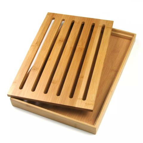 Deska do krojenia z tacą, bambus 37x23,5x3cm kinghoff KINGHoff