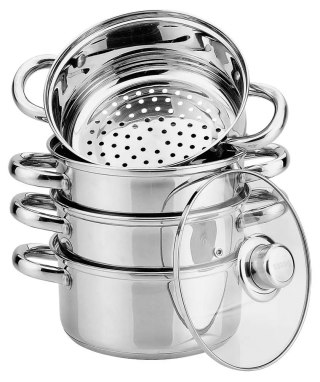 Garnek do gotowania na parze, stal zestaw 5 elementów śr.18cm 2,5l kinghoff KINGHoff