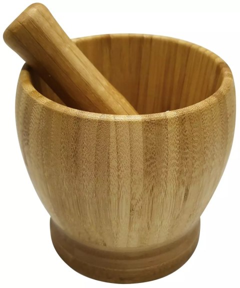 Moździerz, bambus zestaw 2 elementy, śr.9,8x9cm kinghoff KINGHoff