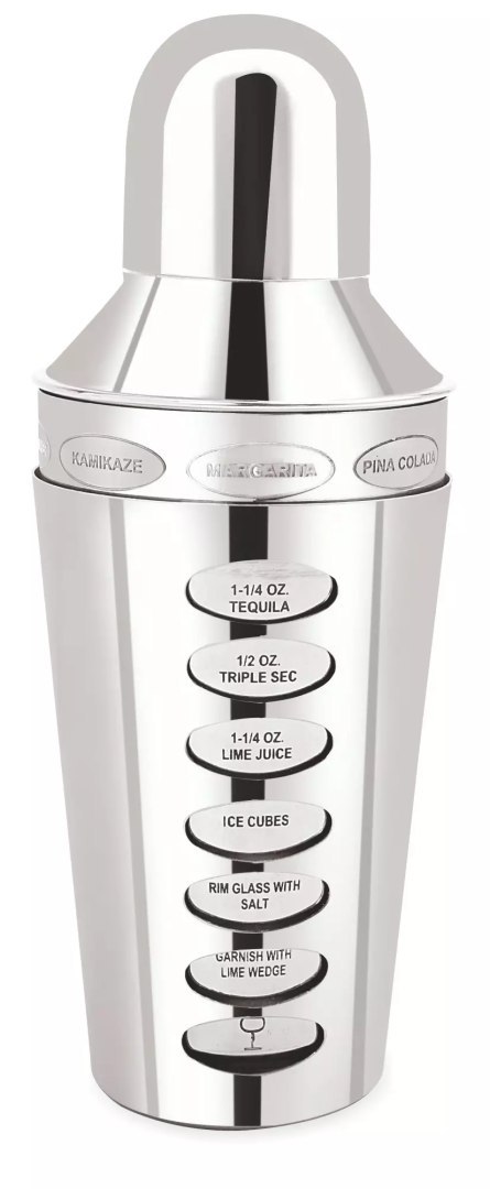 Shaker z recepturami drinków, stal 0,6l kinghoff KINGHoff