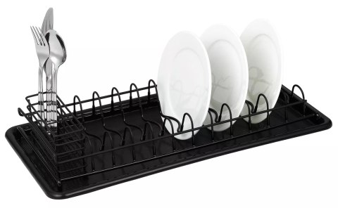 Suszarka do naczyń, stal-plastik 50,5x24,5 x9,5cm czarny kinghoff KINGHoff