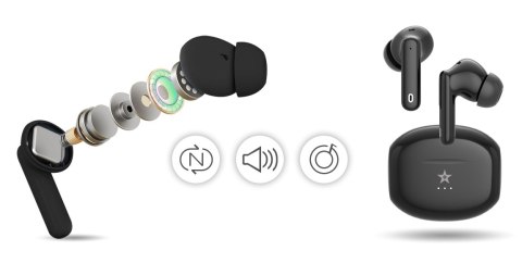 Giewont Słuchawki bezprzewodowe GIEWONT RealSound PRO ANC ENC GWS800-1 Czarne