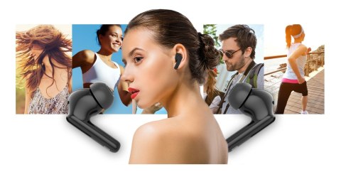 Giewont Słuchawki bezprzewodowe GIEWONT RealSound PRO ANC ENC GWS800-1 Czarne