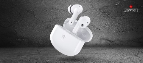 Giewont Słuchawki bezprzewodowe GIEWONT RealSound PRO ANC ENC GWS800-2 Białe