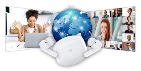 Giewont Słuchawki bezprzewodowe GIEWONT RealSound PRO ANC ENC GWS800-2 Białe