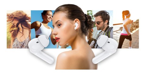 Giewont Słuchawki bezprzewodowe GIEWONT RealSound PRO ANC ENC GWS800-2 Białe